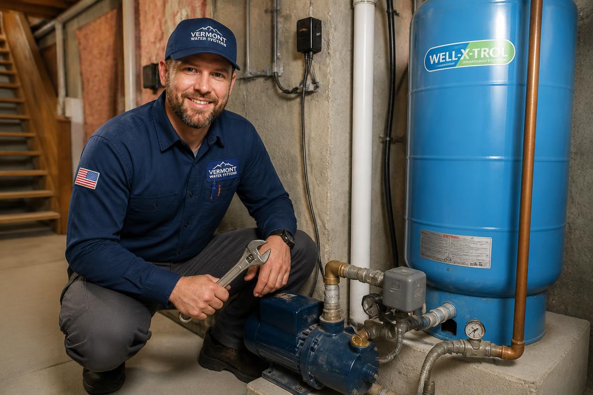 Well Water Solutions technician servicing a well pump